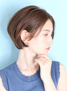 40代50代似合わせ小顔美髪シアーカラーカールショート - INCEPTION  GINZA 銀座掲載