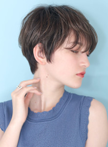 40代50代似合わせ小顔美髪シアーカラーカールショート - INCEPTION  GINZA 銀座掲載