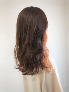 インナーカラー　オレンジ