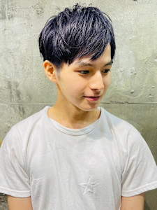 ブリーチ　ネイビー　ツーブロックマッシュ　おしゃれ - MEN'S SALON SOLEIL by alfRed掲載