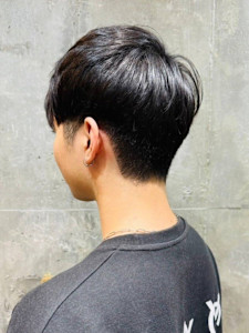 メンズショート　黒髪　艶感　ツーブロック　マッシュショート - MEN'S SALON SOLEIL by alfRed掲載