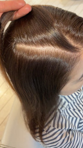 アフター → ビフォア　右にスワイプ【白髪染め/脱白髪染め】 - 自由が丘YUAN掲載