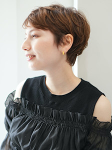 40代50代小顔前髪イメチェンアンブレラカラーショート