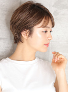 40代50代小顔前髪イメチェンアンブレラカラーショート