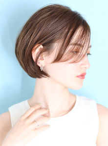 40代50代小顔前髪イメチェンアンブレラカラーショート - INCEPTION  GINZA 銀座掲載