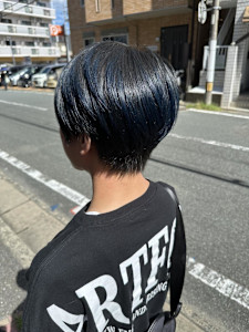 メンズカット　ブルーブラック　髪質改善 - 半個室型美容室 Sourire 春日店掲載