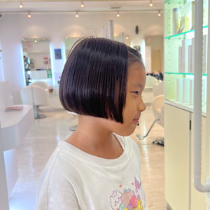 ぱつっとボブ♪キッズカット♪