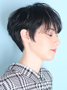 40代50代小顔前髪イメチェンアンブレラカラーショート