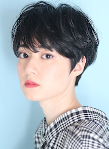 40代50代小顔前髪イメチェンアンブレラカラーショート