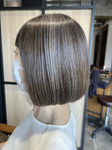 【sourire南大分】白髪ぼかしハイライト×ボブ - 半個室型美容室 Sourire 南大分店掲載