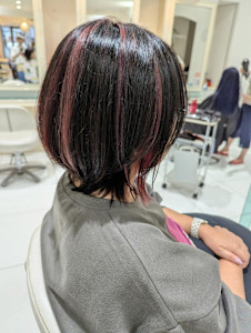 *脱普通の白髪染め*ボルドーハイライト【AVENIR我孫子】