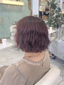 ピンクカラー／暖色カラー／ボブパーマ／ボブ／ピンクブラウン - HEARTS hair's五日市店掲載