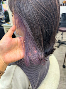 大人かわいい/イヤリングカラー/ブルーバイオレット - latte hair lemie掲載