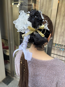 成人式ヘア/あみおろし/リボン/錦糸町北口 - prize 錦糸町店掲載