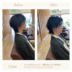 お客様髪質改善データ1566（メンズフェミニンパーマ）
