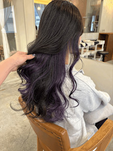 《花屋併設》インナーカラーパープル - mallow*花屋併設の美容院*掲載