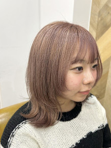 くびれウルフ♪(ピンクベージュ)/Shian立川/とーこ - HairSalon SHIAN 立川店掲載