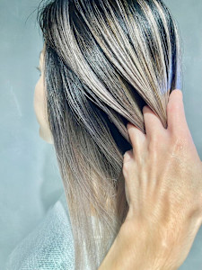 バレイヤージュ/エアタッチ/シルバー/ベージュ - Aco掲載