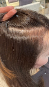 アフター → ビフォア　右にスワイプ【白髪染め/脱白髪染め】