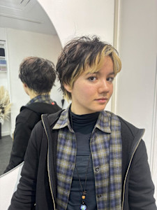 インナーカラー/抜きっぱなしカラー/マッシュショート/横浜 - AO。掲載