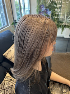 【W_SALON 河原町】アッシュグレー/ミディアムボブ - W_SALON掲載