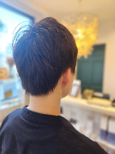 ベリーショート×オレンジハイライト