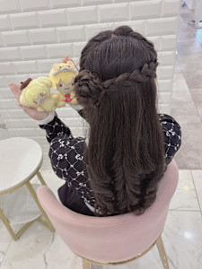 編み込み片耳ハーフお団子＊まゆ - Lilme掲載