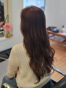 ピンクベージュ×ロング　20代/30代/40代