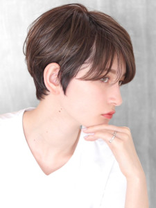 ショート・ボブ/白髪ぼかし/ハイライト/絶壁解消/