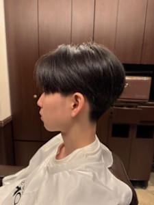 刈り上げナチュラルセンターパート - Barbering Method produce byヘアサロン大野掲載