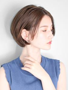 ショート・ボブ/面長/前髪なし/絶壁解消/30代/40代/ - INCEPTION  GINZA 銀座掲載