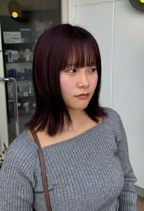 バイオレットカラー/ミディアム/ブリーチなしダブルカラー - Hair Color & Treatment BLS掲載