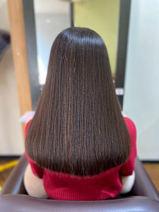 美髪ストレート矯正カラー