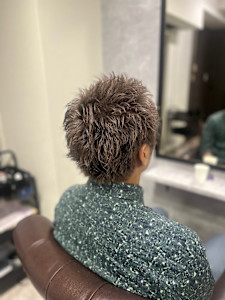 メンズスパイキーショート グレージュカラー