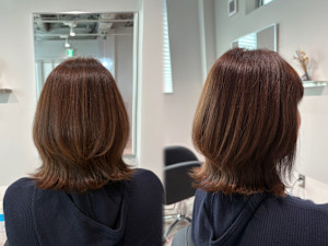 白髪ぼかしカラーで春らしい動きのあるスタイルに！ - HEARTS 船橋 白髪ぼかし 脱白髪染め掲載