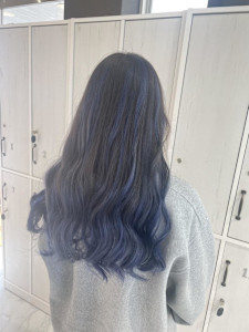 バレイヤージュ／ブルーバレヤージュ／ハイライト／ブルーカラー - HEARTS hair's五日市店掲載