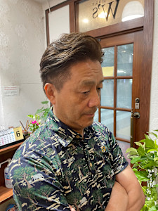 オールバック風スタイル