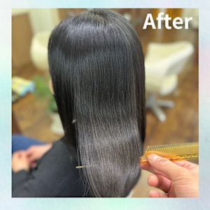 縮毛矯正×髪質改善×カラー
