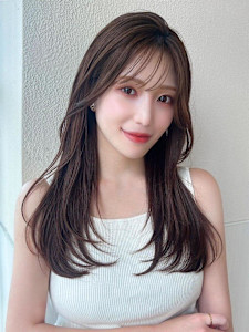 イメチェン後れ毛が可愛い顔周りレイヤー美髪アッシュベージュ  - AFLOAT/L 錦糸町【アフロートエル】掲載