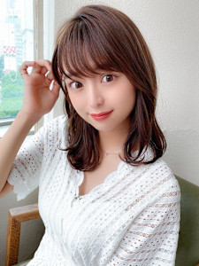 後れ毛が可愛い顔周りレイヤーナチュラルアッシュ - AFLOAT/L 錦糸町【アフロートエル】掲載