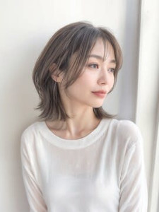 透明感くびれミディ×シアーグレージュ - PLUTO-alana hair&scalp salon掲載