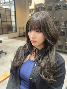 レイヤーカット　学割　ブルーブラック　グレージュ - N° rico 名駅掲載