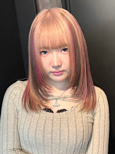 スラッシュカラー　デザインカラー　ハイトーン　原宿/表参道 - Null 原宿店 デザインカラー/ダブルカラー掲載