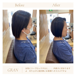 お客様髪質改善データ1816（刈り上げボブ） - Grand × AtlierDonguri掲載
