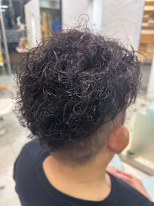 メンズツイストパーマ×フェード