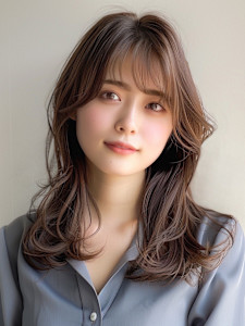 ロングレイヤー/顔周りレイヤー/前髪カット/低めレイヤー/ロ - ONE.STOP.LABO掲載