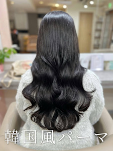 #韓国風パーマ #コテ巻き風パーマ #ロングパーマ #パーマ - Ammy掲載