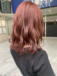 レイヤーカット　ハイトーン　ピンクベージュ　髪質改善TR - N° rico 名駅掲載