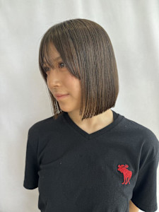 パツっとラインのボブ - 半個室 rire hair 大野城店掲載