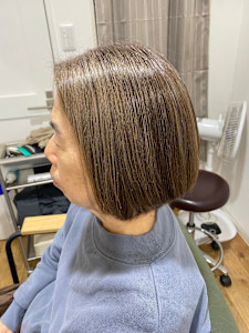 70代でも美髪矯正/ブリーチ無し白髪ぼかし/ほとんど白髪の方 - am hair design  仙台 八幡掲載